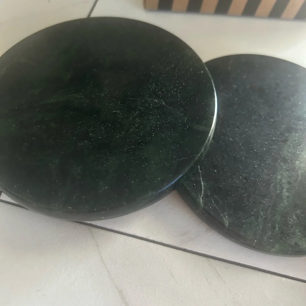 🍀 3 for $25 Black and Brown Marble Coaster Set Non Slip or Scratch Bottom